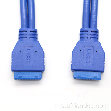 USB 3.0 19Pin Perempuan ke Motherboard Mainboard Cable